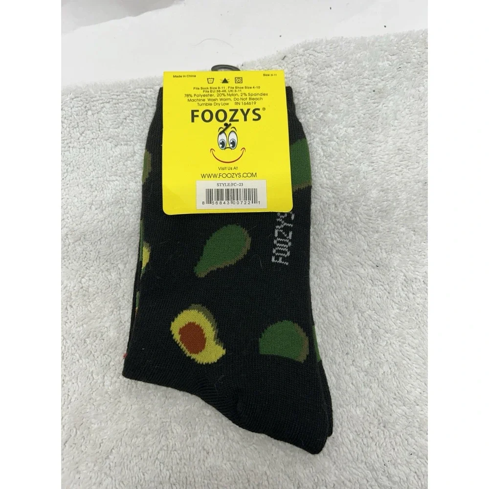 Foozys Womens 9-11 Avocado Novelty Socks NEW (D3)